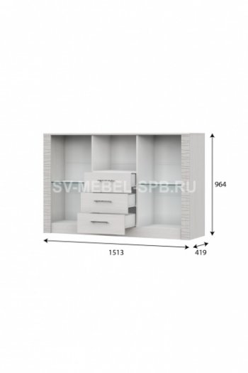 Комод-витрина Гамма 20 (sv) в Иланском - mebel154.com