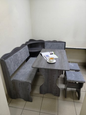 Кухонный уголок Миссия с полкой ткань в Иланском - mebel154.com