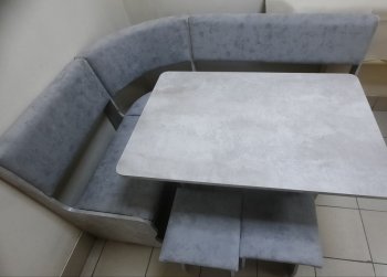 Кухонный уголок Миссия V велюр (цемент) в Иланском - mebel154.com