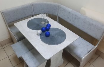 Кухонный уголок Миссия V велюр (цемент) в Иланском - mebel154.com