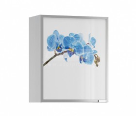 Анна АП-60 Полка с витриной Орхидея синяя в Иланском - mebel154.com