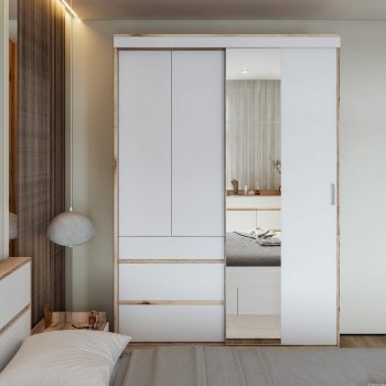 Шкаф-купе Брауни 1.5м в Иланском - mebel154.com