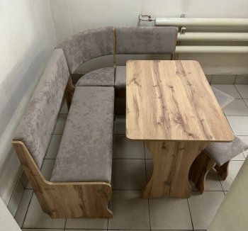 Кухонный уголок Миссия V велюр (дуб вотан) в Иланском - mebel154.com
