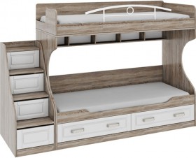 Двухъярусная кровать с приставной лестницей Прованс в Иланском - mebel154.com