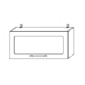 Гарда ВПГС 800 шкаф верхний горизонтальный со стеклом в Иланском - mebel154.com