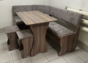Кухонный уголок Миссия  V велюр(коричневый) в Иланском - mebel154.com