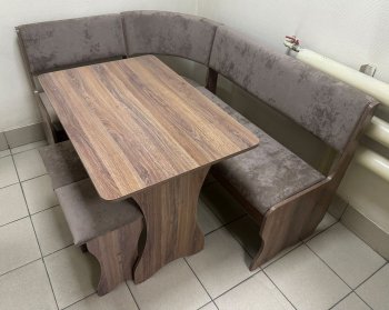 Кухонный уголок Миссия  V велюр(коричневый) в Иланском - mebel154.com