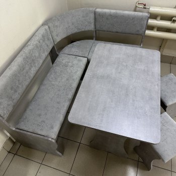 Кухонный уголок Миссия V велюр (сириус) в Иланском - mebel154.com