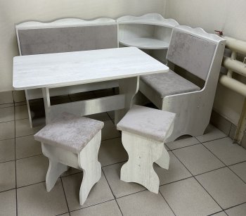 Кухонный уголок Миссия с полкой ткань в Иланском - mebel154.com
