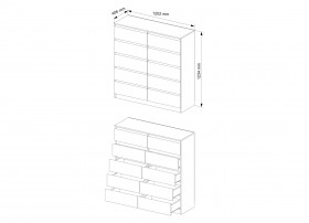 Комод Мори МК 1200.10 в Иланском - mebel154.com