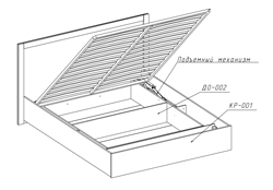 Кровать МДФ 1600 с ПМ Амели в Иланском - mebel154.com