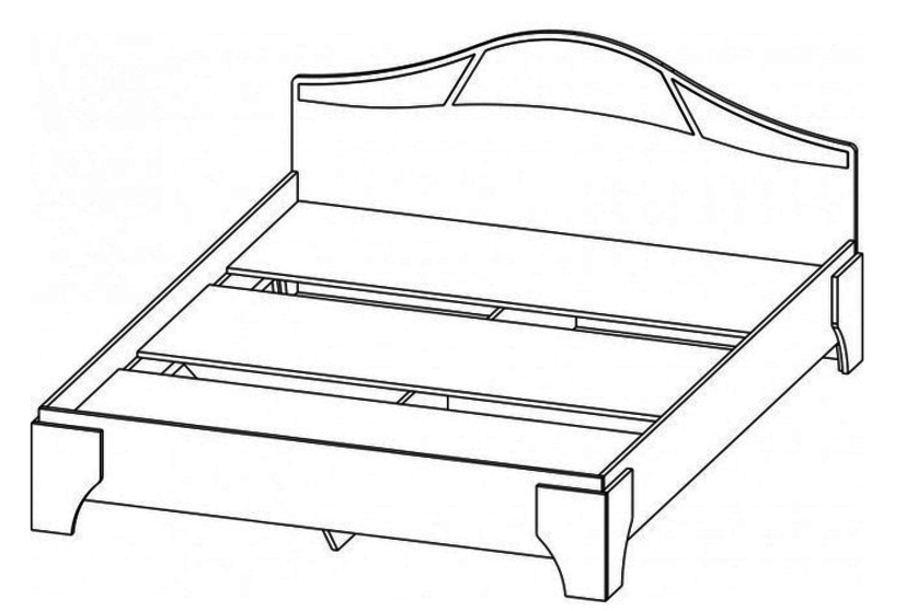 Кровать  1400 Лагуна-5(основание-щит) в Иланском - mebel154.com