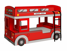 Кровать двухъярусная детская Автобус в Иланском - mebel154.com