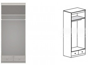 Шкаф 2-х дверный Амалия СБ-990 в Иланском - mebel154.com