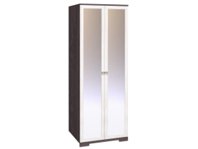 Шкаф для одежды 2-х дверный с зеркалом 12-2 Бриз в Иланском - mebel154.com
