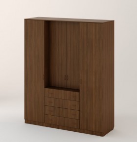 Шкаф распашной 4-х створчатый с 2 ящиками в Иланском - mebel154.com