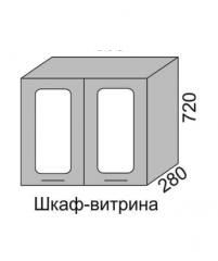 Шкаф верхний 720 ВШ 60В витрина Алеся Эконом в Иланском - mebel154.com
